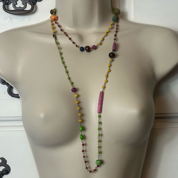 Vintage Long Beaded‎ Necklace - Picture 5 of 8